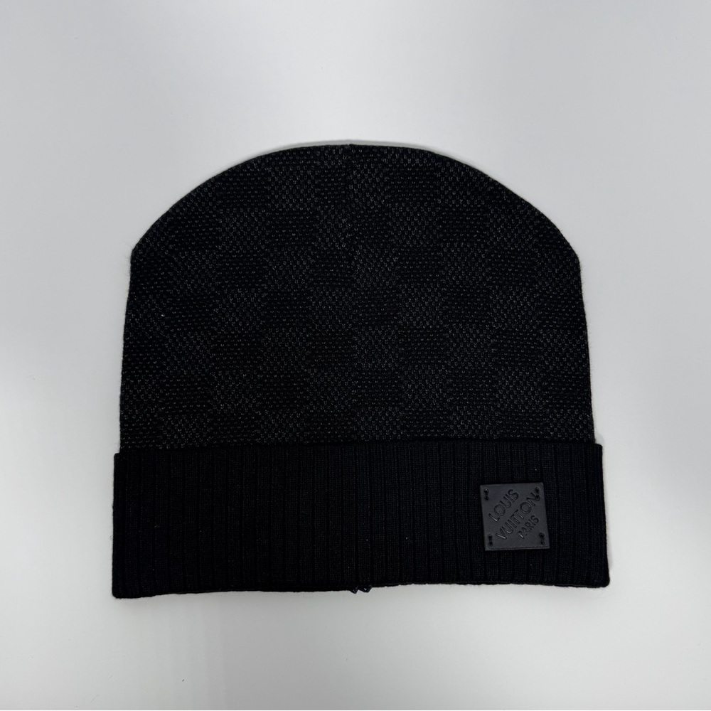 Louis Vuitton Black Knit Beanie Hat